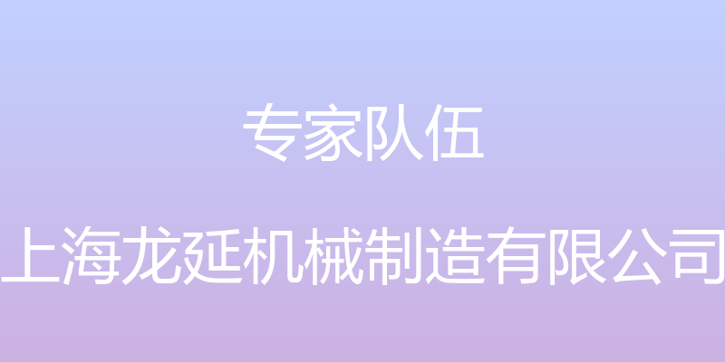 专家队伍 - 上海龙延机械制造有限公司